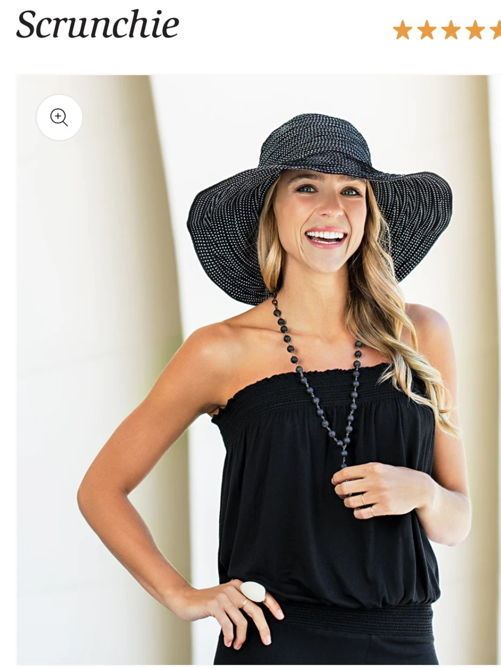Navy/White Wide-Brim Wallaroo Sun Hat with UPF 50+